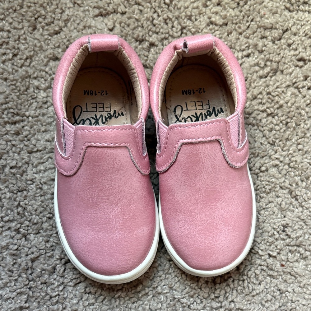 Monkey Feet Blush Kids Slip-On Sneakers